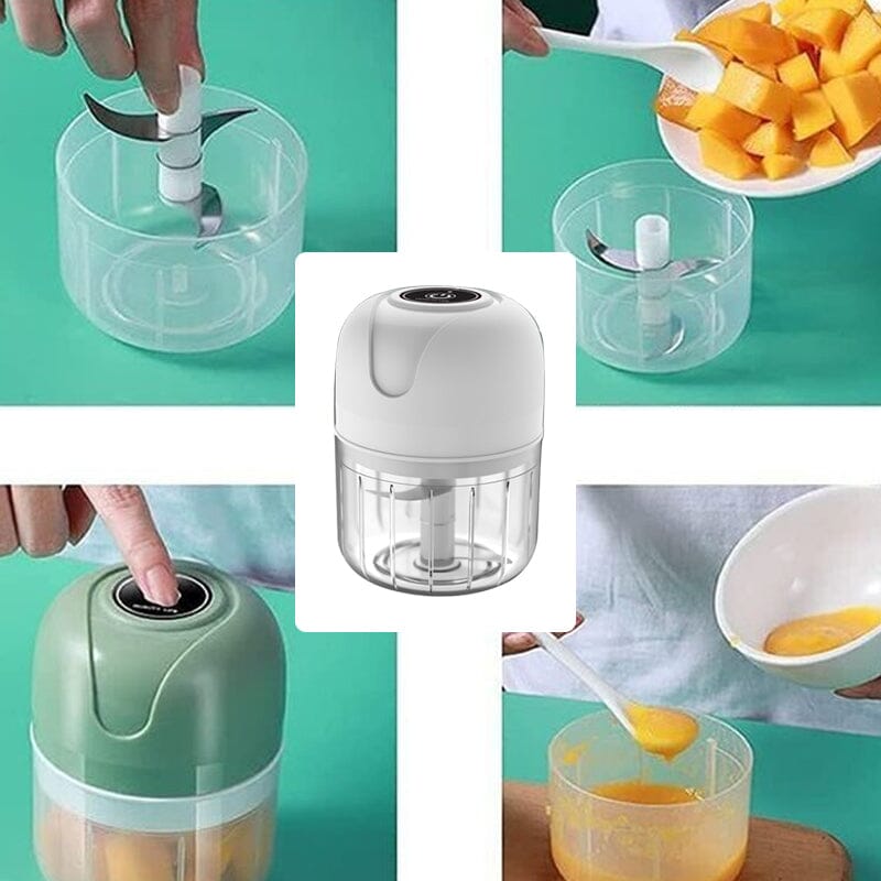 Electric Garlic Chopper USB Rechargeable Stainless Steel Blades