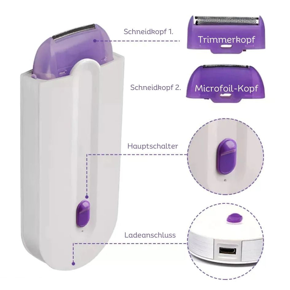 Electric Hair Remover Painless Micro-Oscillation USB Rechargeable