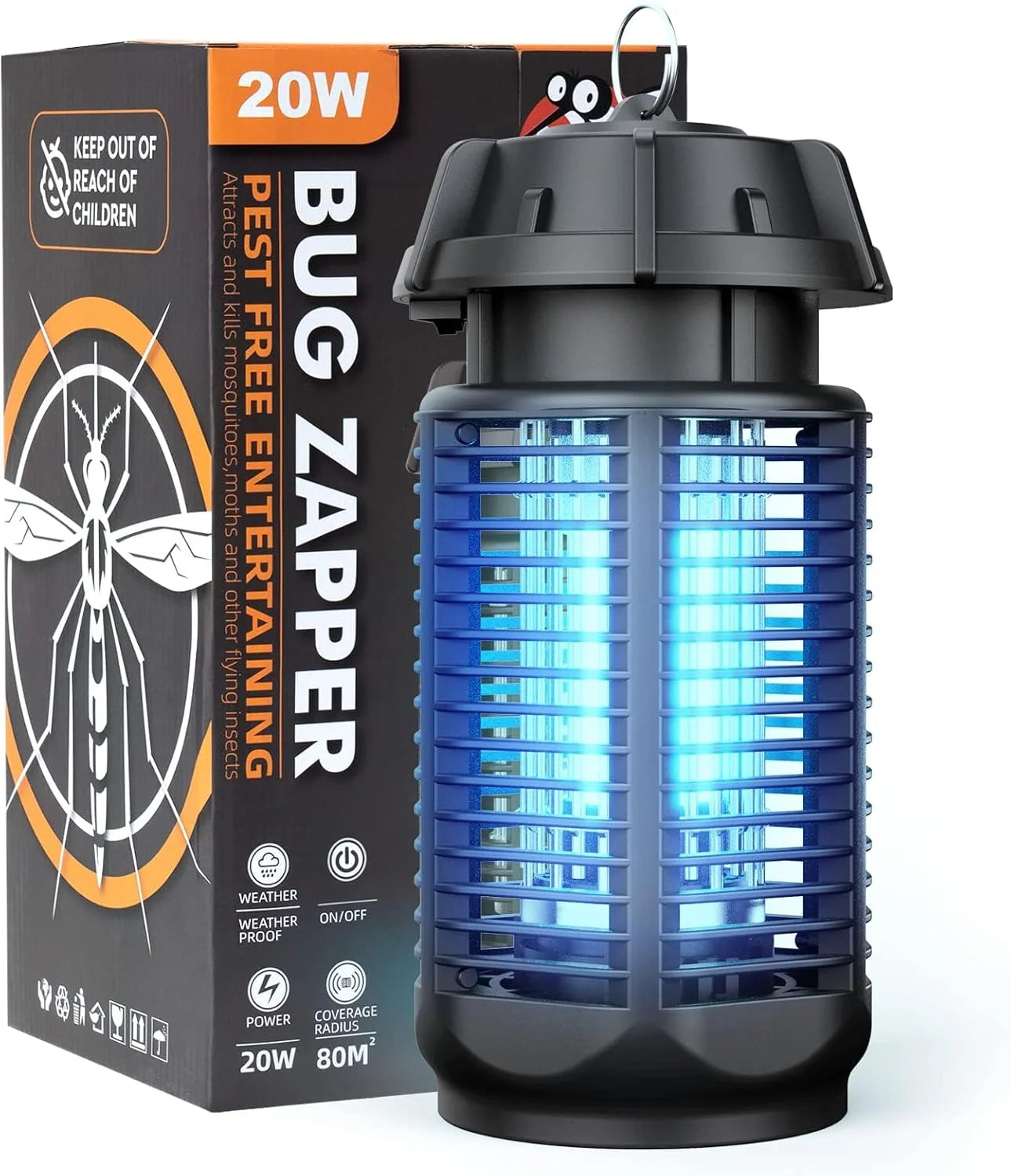 Electric Insect Killer 20W UV Silent Indoor & Outdoor