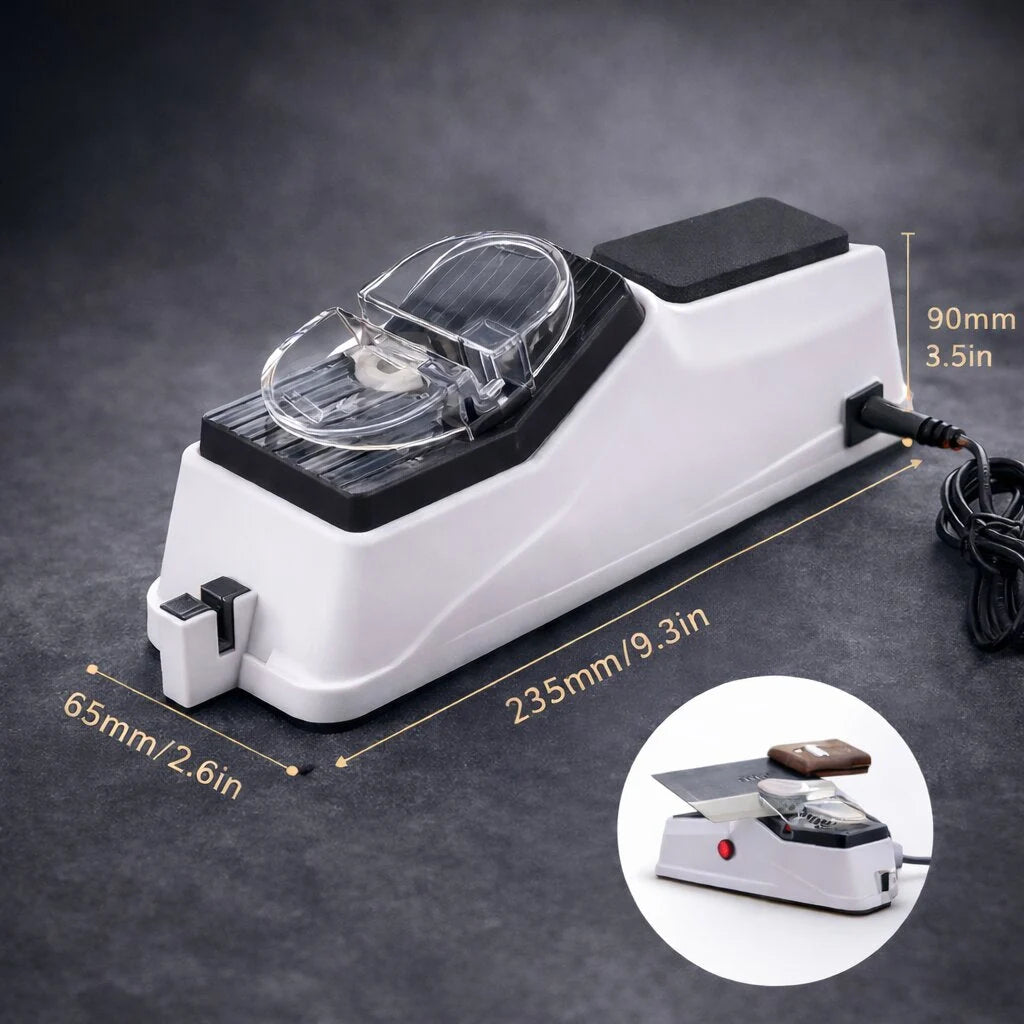 Electric Knife Sharpener 3-Stage USB Rechargeable Non-Slip Base