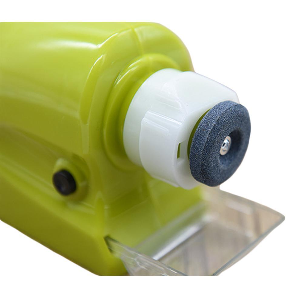Electric Knife Sharpener Cordless Automatic Angle Guide Shavings Tray