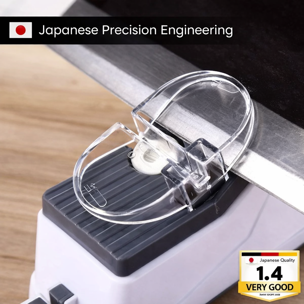 Electric Knife Sharpener Two-Stage Guide Slots Non-Slip Base