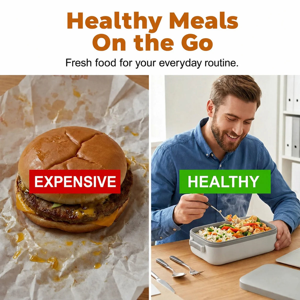 Electric Lunch Box Dry Heating Removable Stainless Steel Insert