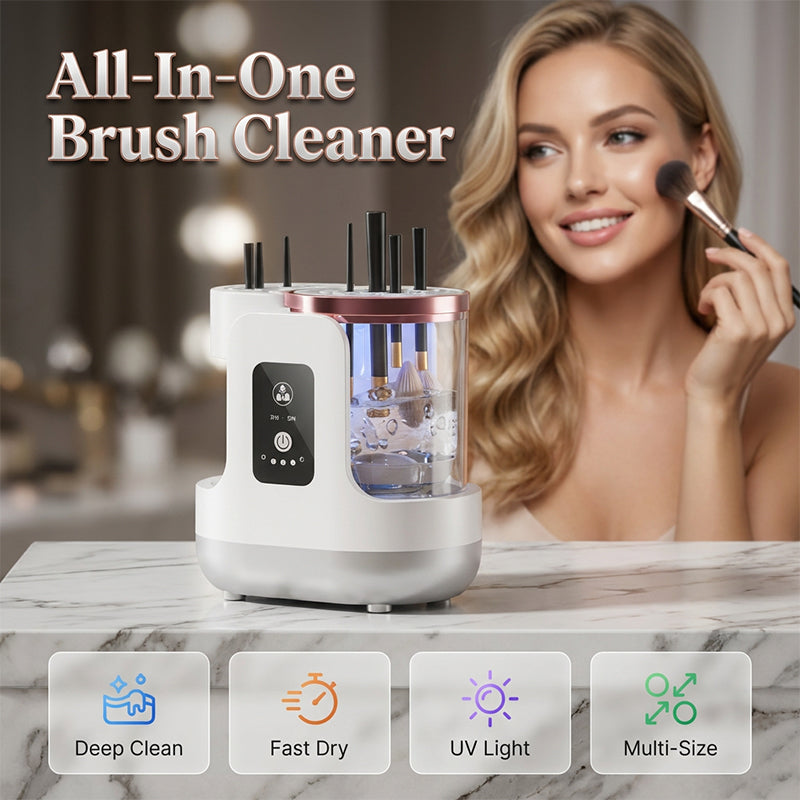 Electric Makeup Brush Cleaner UV Sanitizing & Sonic Cleaning