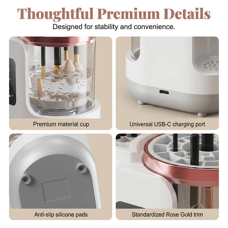 Electric Makeup Brush Cleaner UV Sanitizing & Sonic Cleaning
