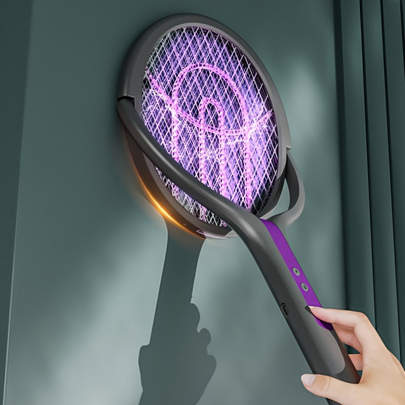 Electric Mosquito Swatter USB Rechargeable UV Light Extendable Handle