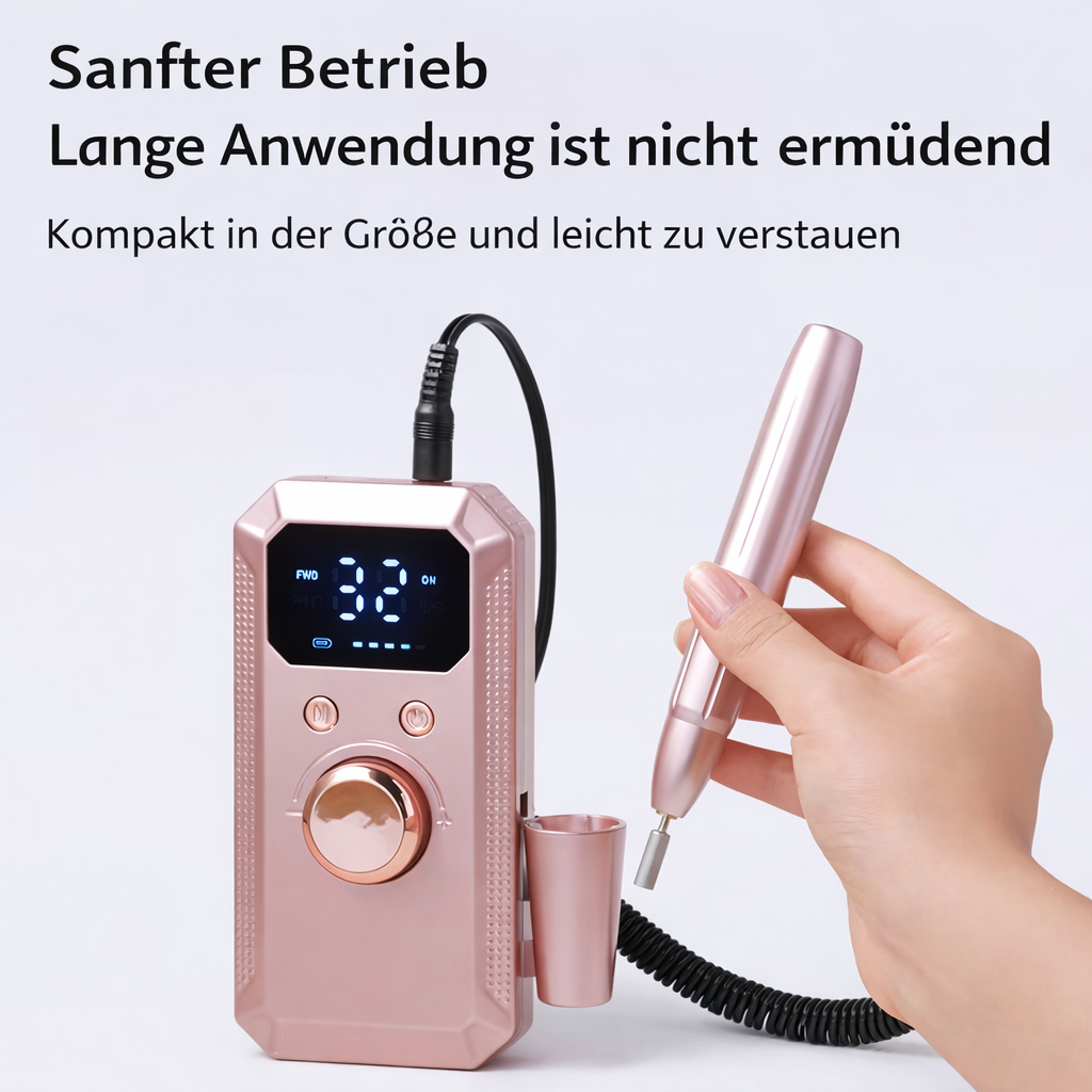 Electric Nail Drill Adjustable Speed Quiet Operation Comfortable Grip