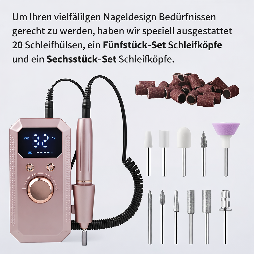 Electric Nail Drill Adjustable Speed Quiet Operation Comfortable Grip