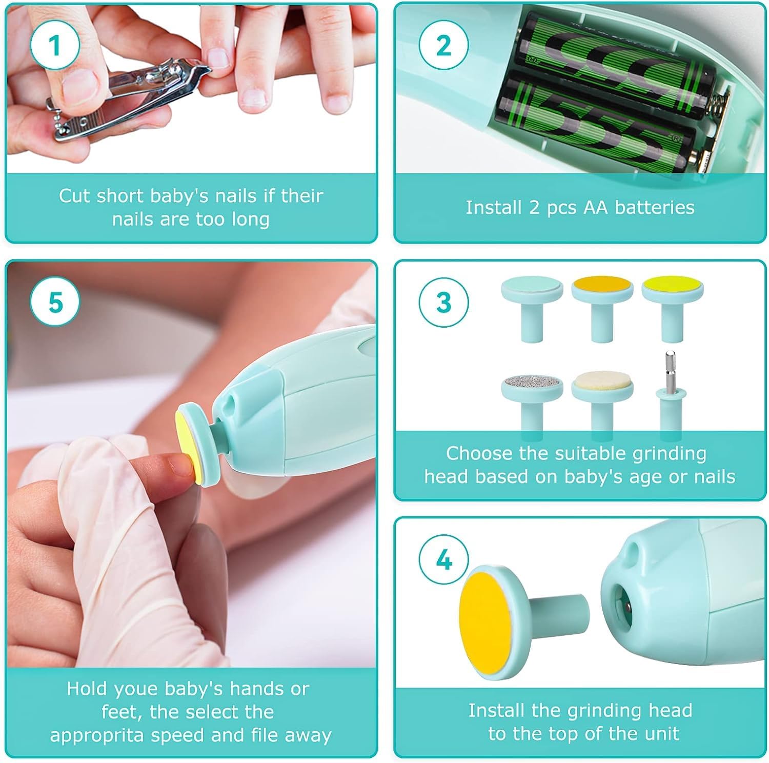 Electric Nail Grinder Quiet Safe & User-Friendly