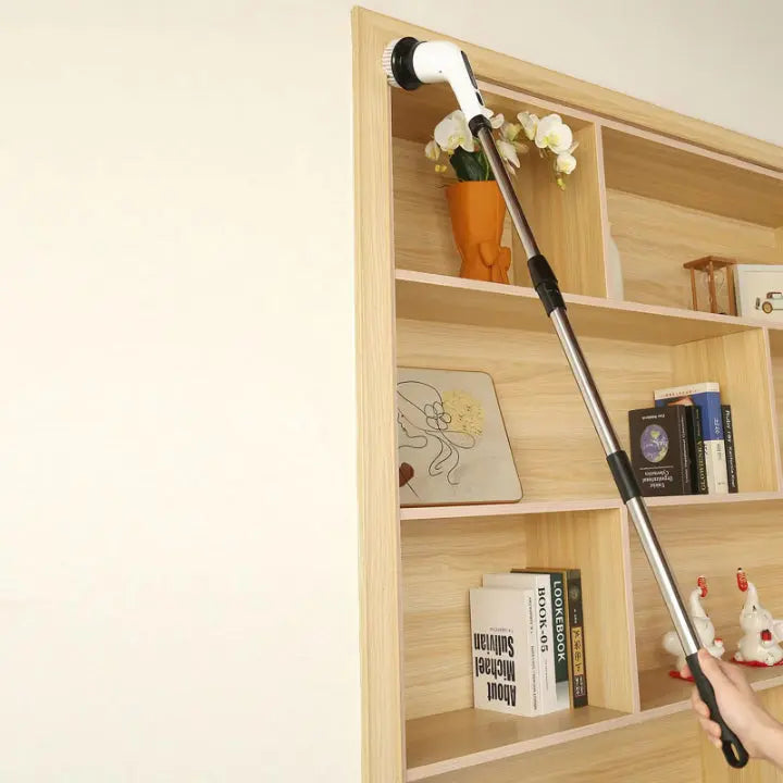 Electric Scrub Brush Cordless Extendable Handle & 9 Attachments