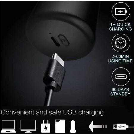 Electric Shaver Pocket-Sized Waterproof & Washable USB-C Fast Charge