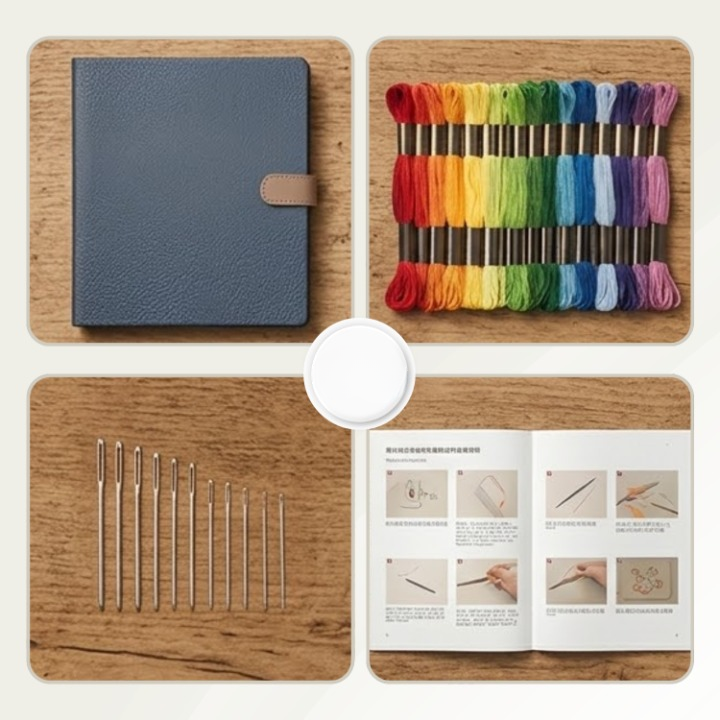 Embroidery Kit 106 Stitches Bamboo Frame 86-Piece Set