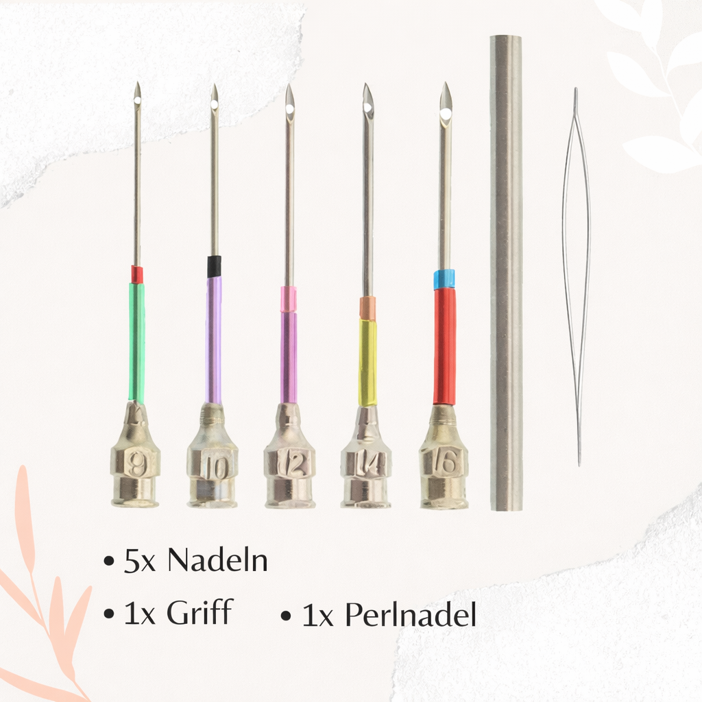 Embroidery Needle Set Color-Coded Interchangeable 5-Piece