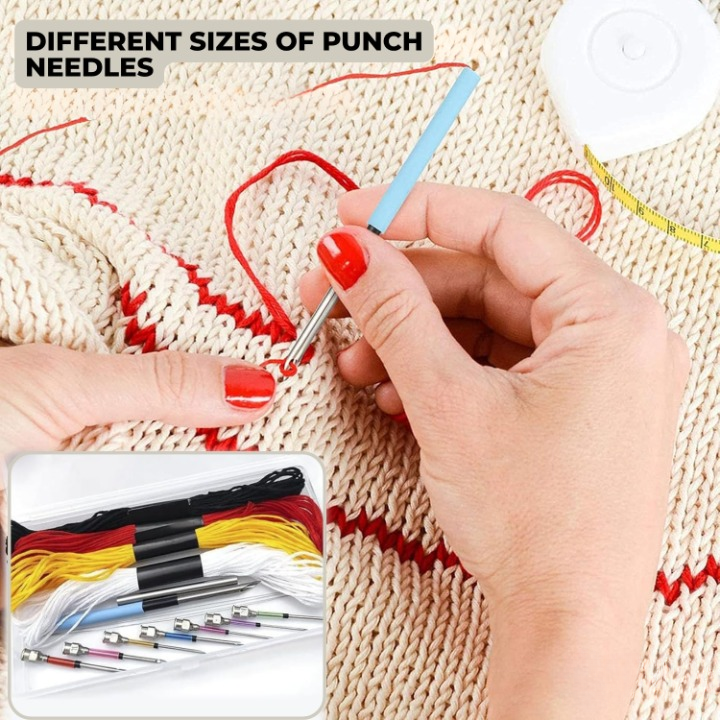 Embroidery Needle Set Interchangeable Heads Stainless Steel