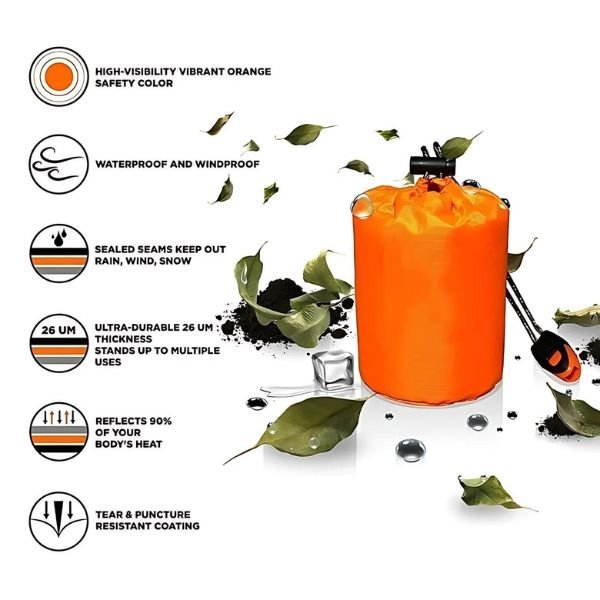 Emergency Blanket Heat-Reflective Waterproof & Tear-Resistant