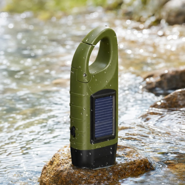 Emergency Flashlight Solar & Hand Crank Bright LED