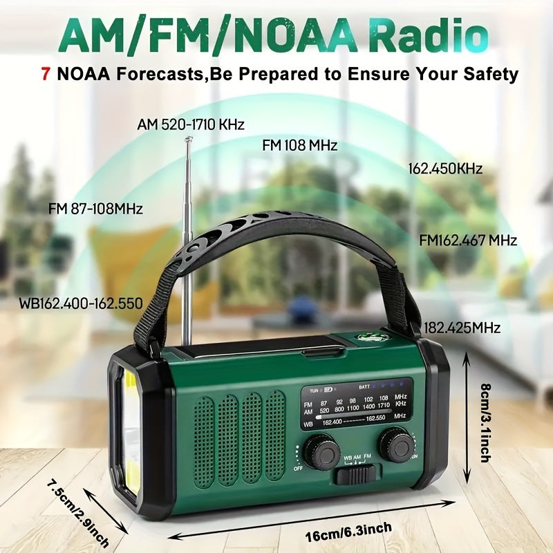 Emergency Radio Hand Crank & Solar 10,000 mAh