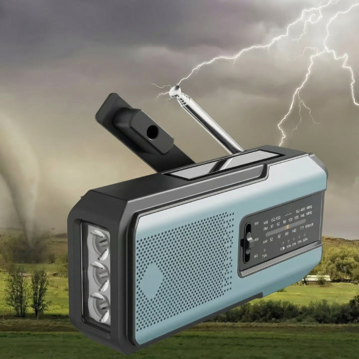 Emergency Radio Solar Crank USB-C Rechargeable