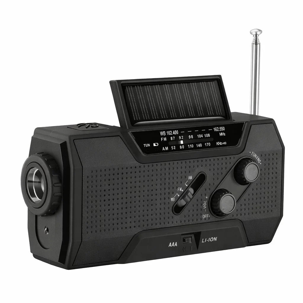 Emergency Radio Solar & Hand Crank 2000mAh Power Bank