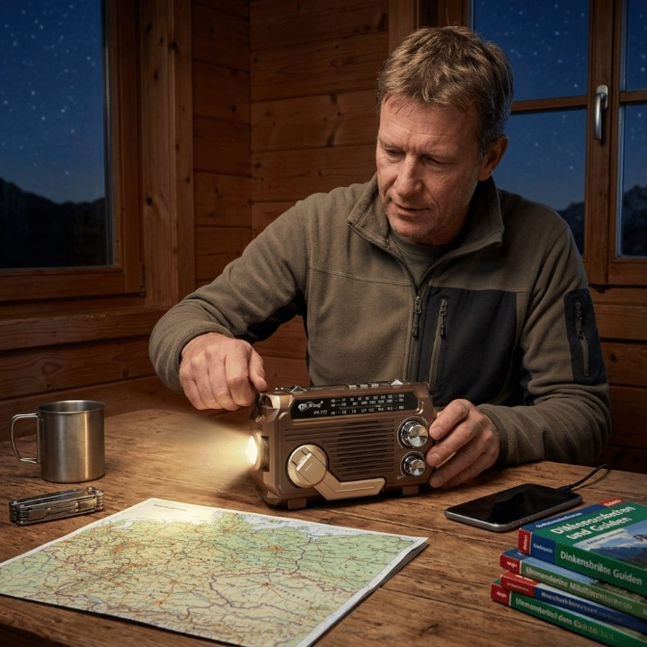 Emergency Radio Solar & Hand-Crank AM/FM/Shortwave Bluetooth