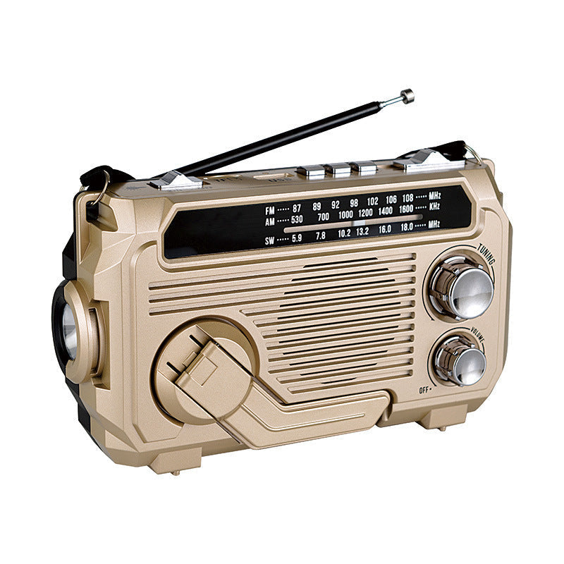 Emergency Radio Solar & Hand-Crank AM/FM/Shortwave Bluetooth