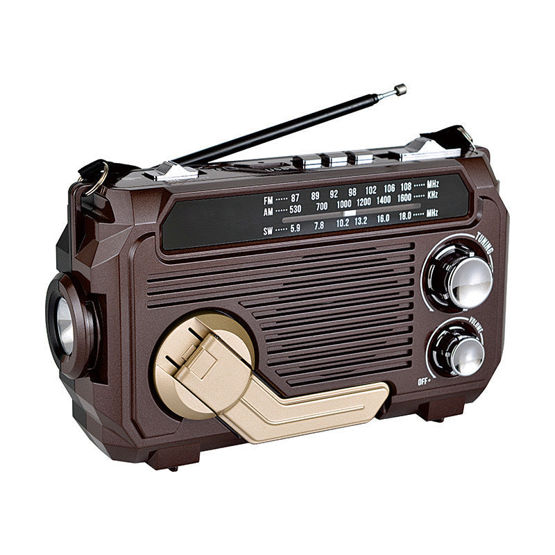 Emergency Radio Solar & Hand-Crank AM/FM/Shortwave Bluetooth