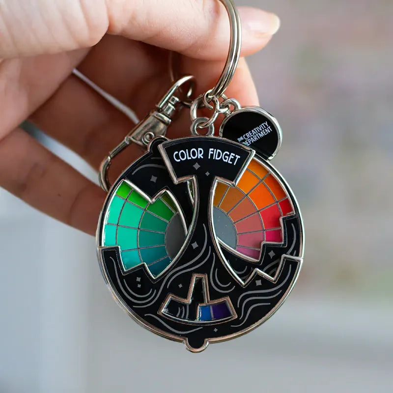 Enamel Pin Rotating Color Wheel Metal Alloy