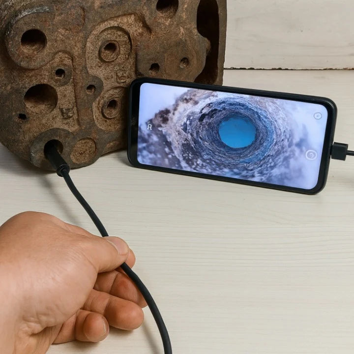 Endoscope Camera Waterproof IP67 Adjustable LED 32.8 Ft Cable