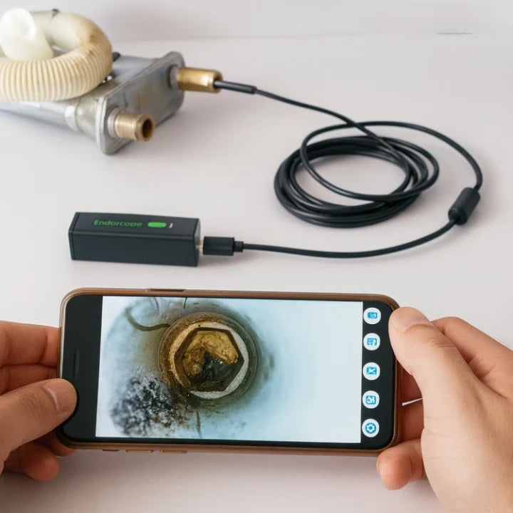 Endoscope Camera Waterproof IP67 Adjustable LED 32.8 Ft Cable