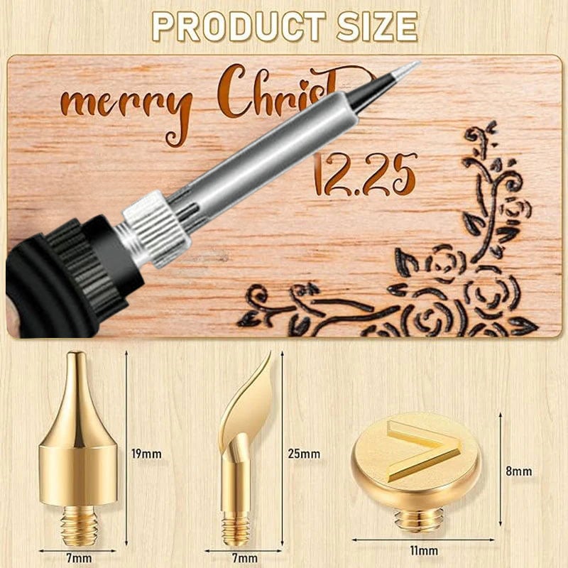 Engraving Kit Brass Tips For Standard Soldering Irons