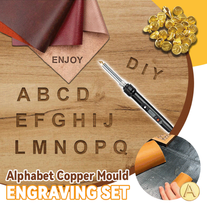 Engraving Tip Set 26 Brass Letter Tips