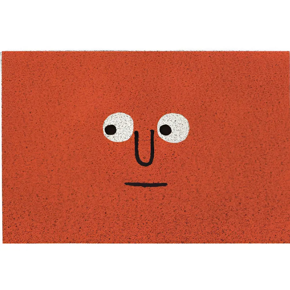 Entryway Doormat Smiley Print Non-Slip Absorbent