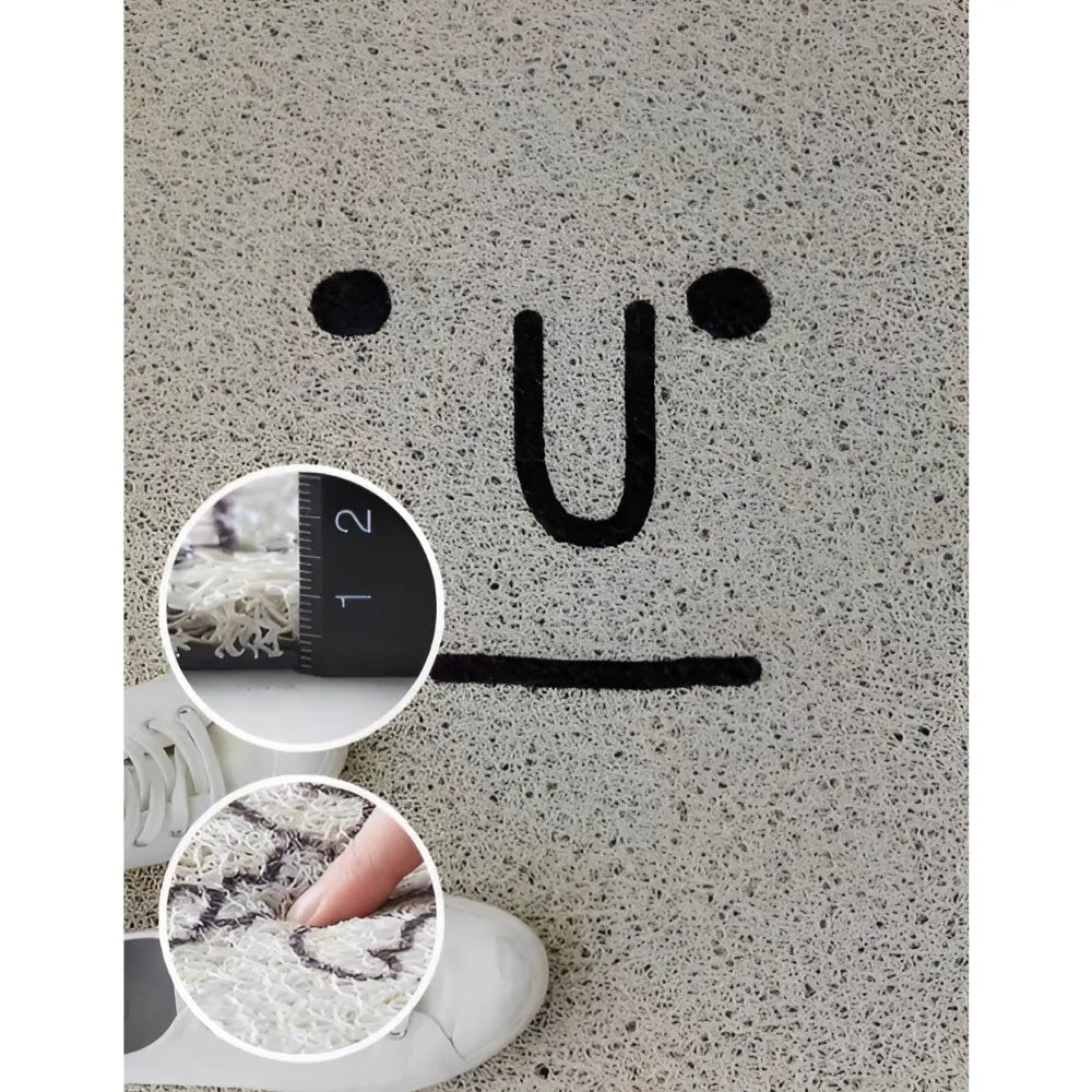Entryway Doormat Smiley Print Non-Slip Absorbent