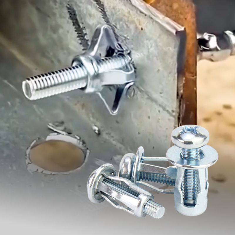 Expansion Bolt Set Zinc-Plated Flower Nut M4x20mm 20 Pieces