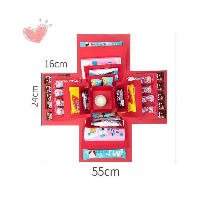 Exploding Gift Box 5-Layer Sturdy Cardboard