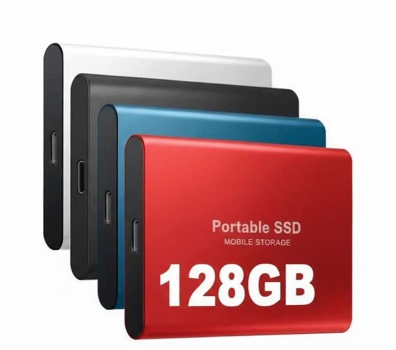 External SSD 128 GB USB-C 520 MB/s Shockproof Aluminum