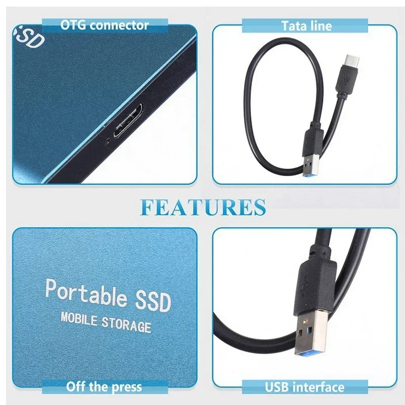 External SSD 128 GB USB-C High-Speed 520 MB/s