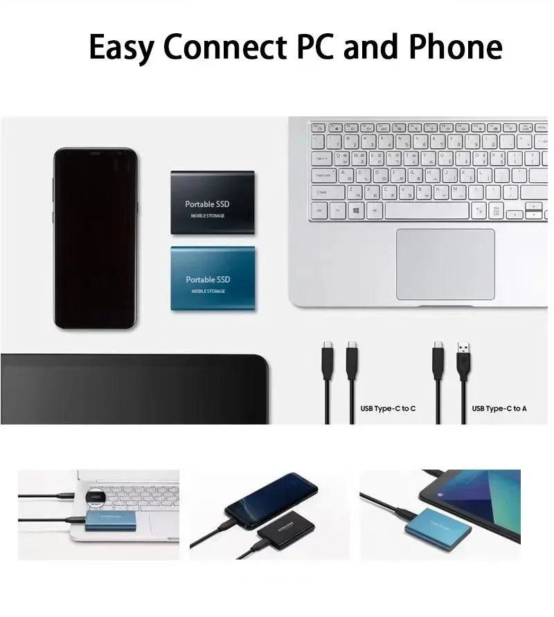 External SSD 128 GB USB-C High-Speed 520 MB/s