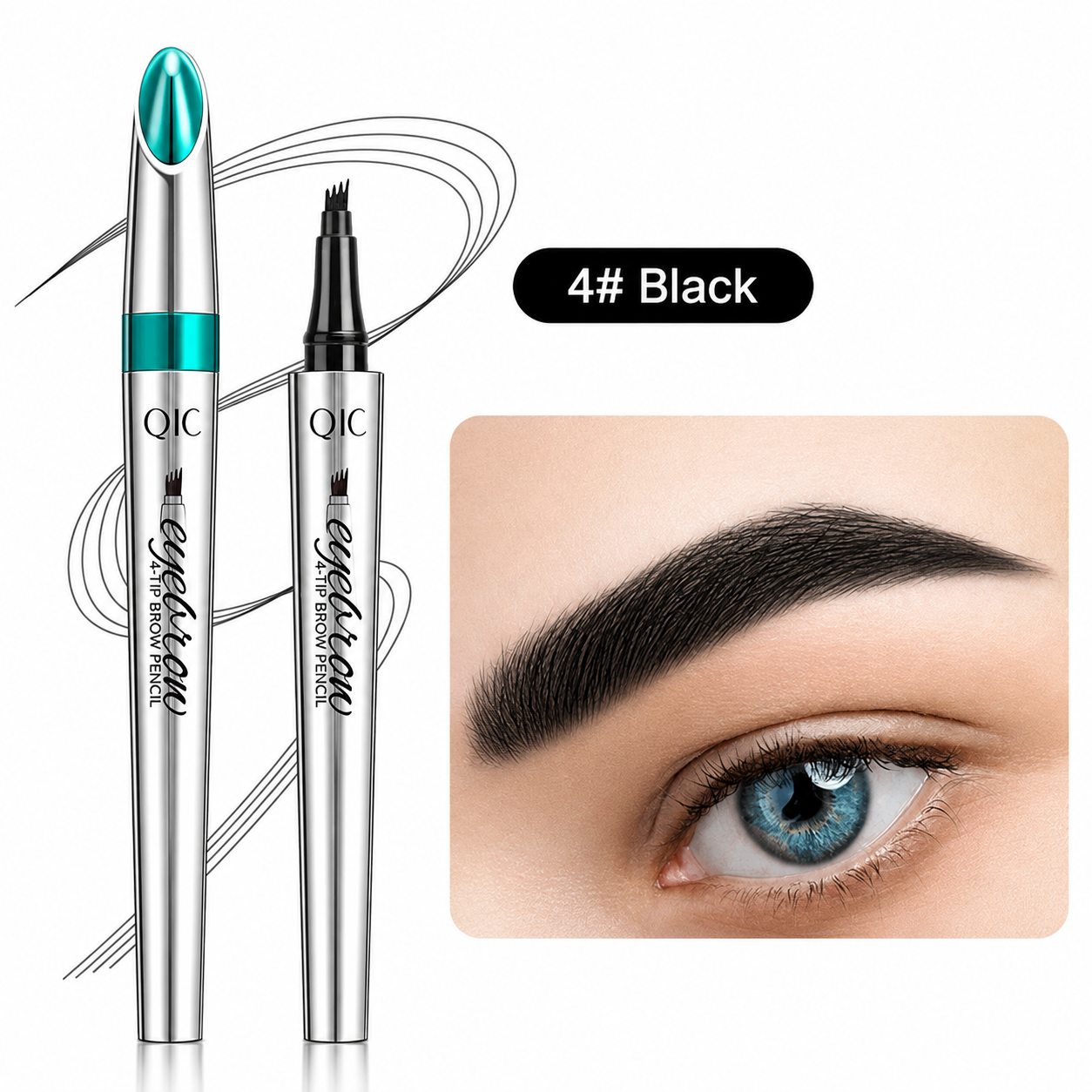 Eyebrow Pencil 3D Microblading 4-Prong Tip Waterproof