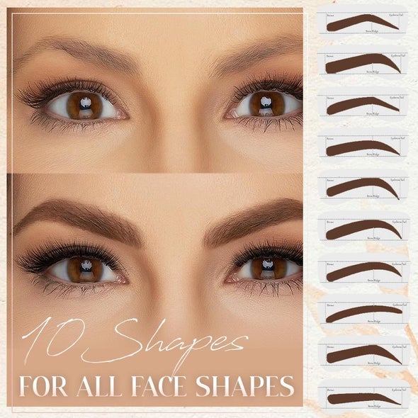 Eyebrow Stencil & Stamp Kit Waterproof & Smudge-Proof