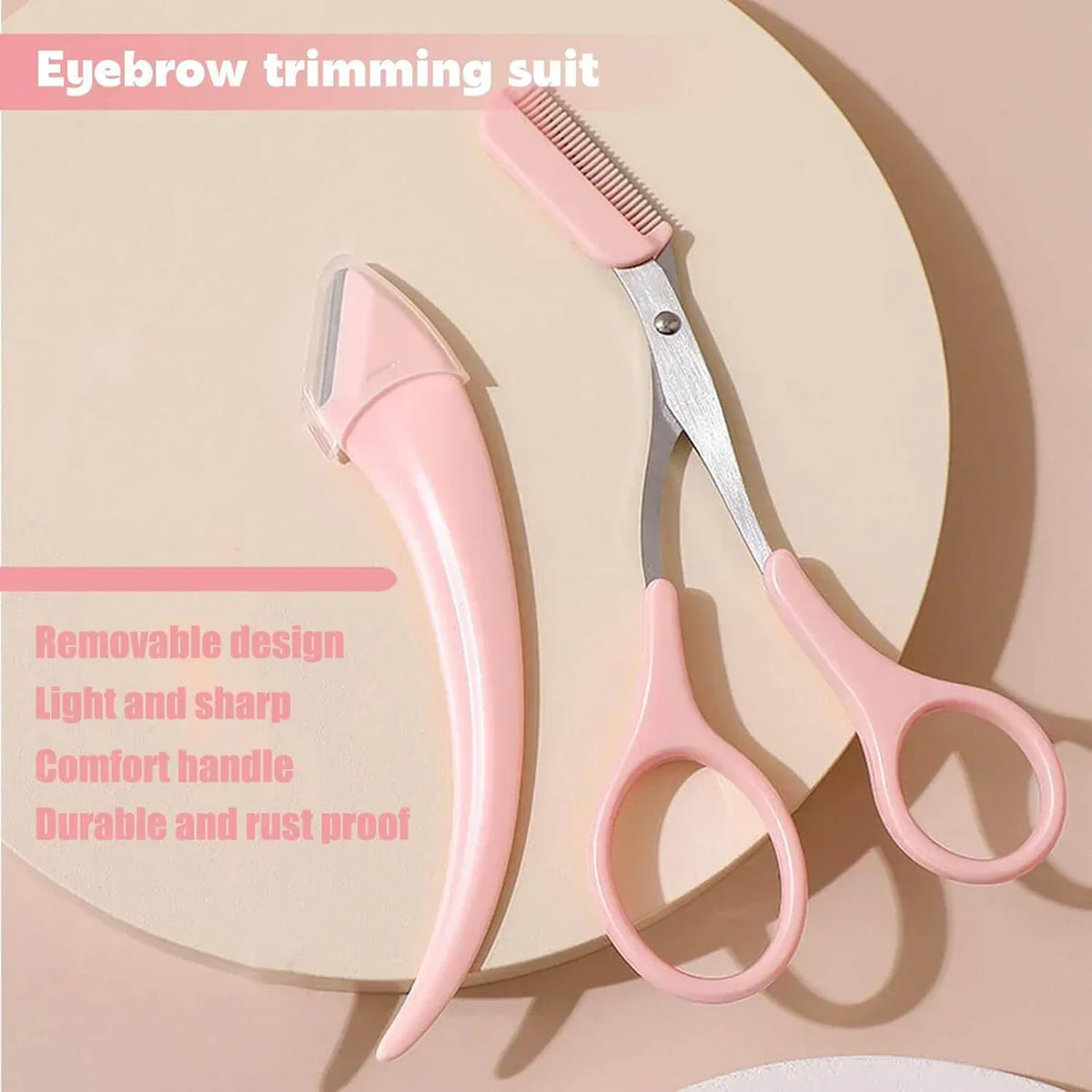 Eyebrow Trimmer Integrated Comb Stainless Steel Blades