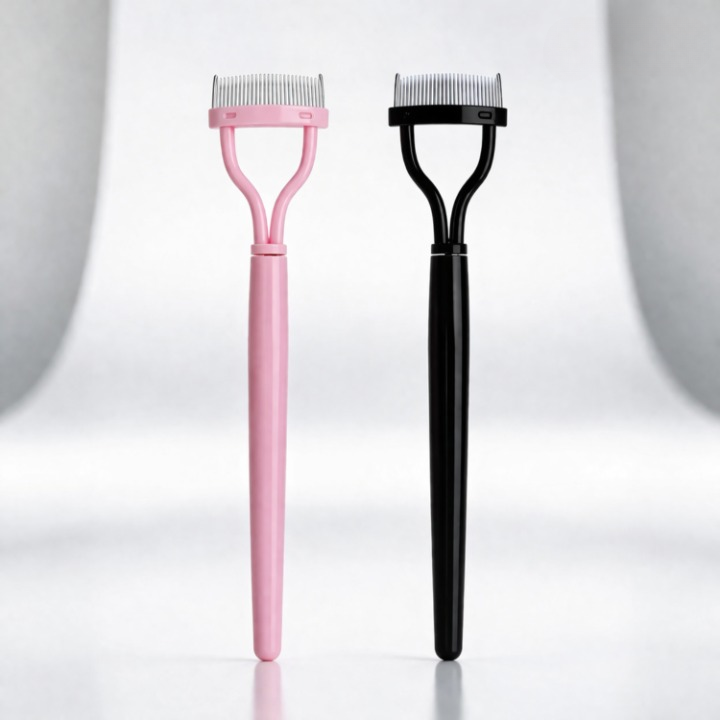Eyelash Comb Curved Fine-Tip Stainless Steel Safe for Extensions