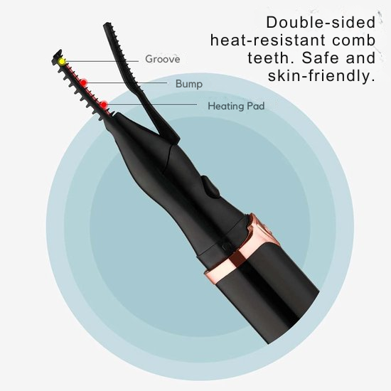 Eyelash Curler No-Pinch USB Rechargeable 3 Heat Levels