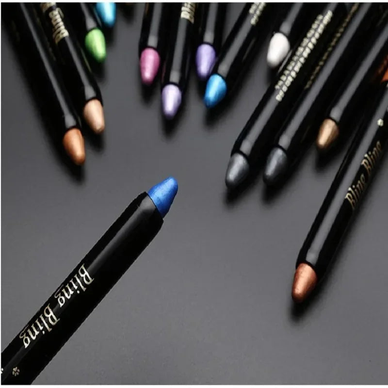 Eyeshadow & Eyeliner Pencil Waterproof Quick-Drying Shimmer 15 Shades