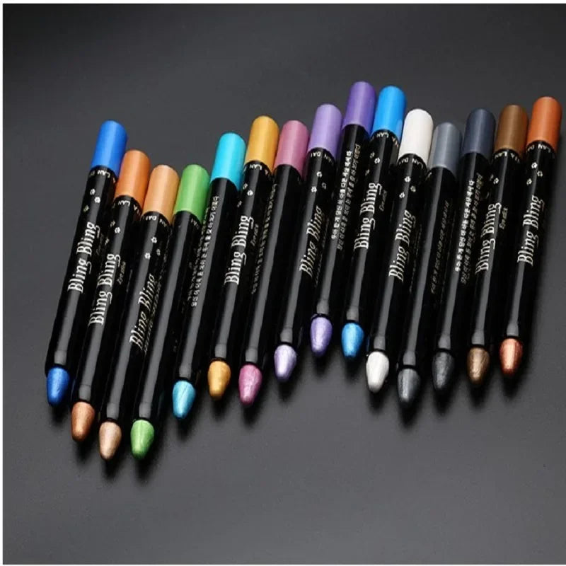 Eyeshadow & Eyeliner Pencil Waterproof Quick-Drying Shimmer 15 Shades