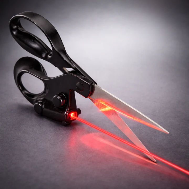 Fabric Scissors Laser Guide Stainless Steel Blades Ergonomic Handle
