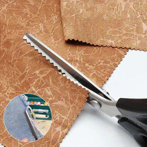 Fabric Scissors Non-Slip Zigzag Carbon Steel
