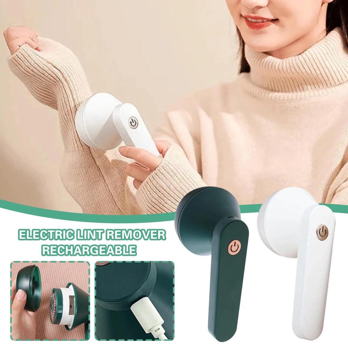 Fabric Shaver Cordless Rechargeable Stainless Steel Blades