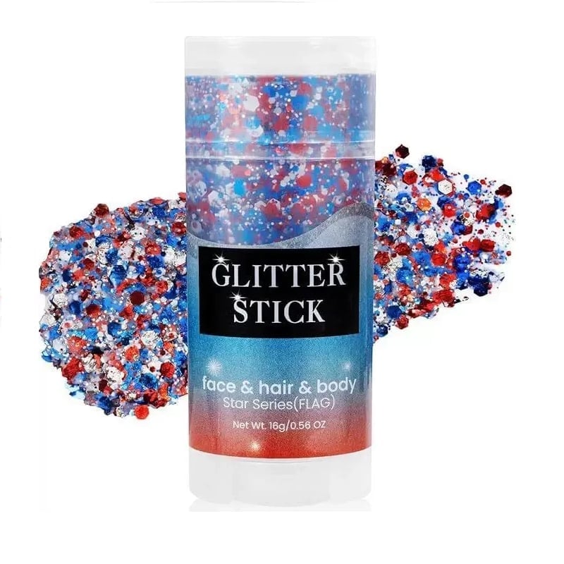 Face & Body Glitter Stick Tri-Color Sweat-Resistant Non-Toxic