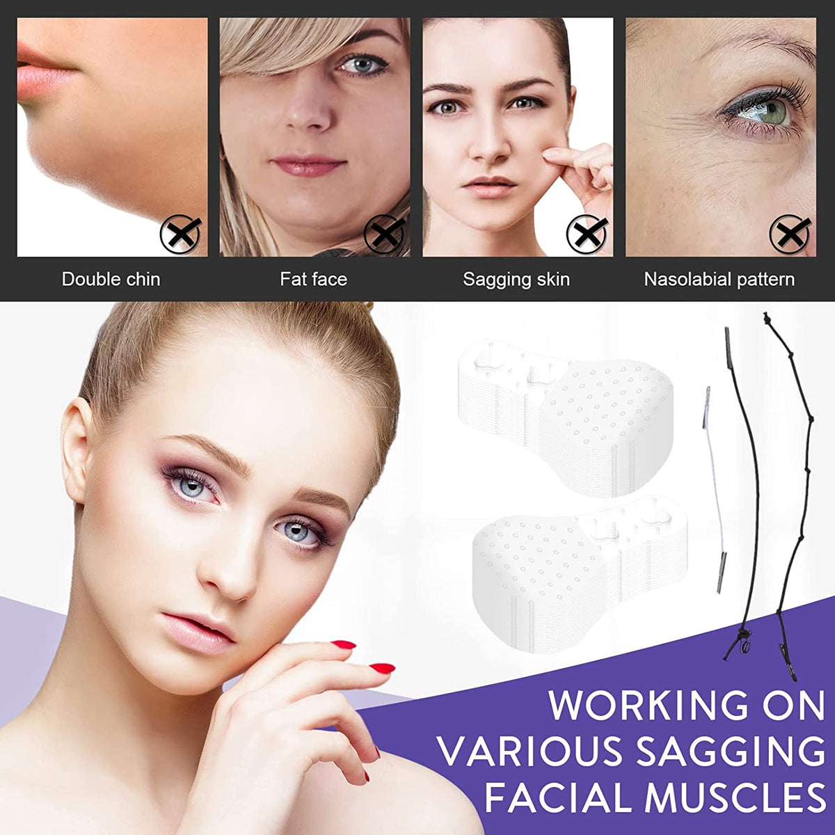 Face Lifting Tape Ultra-Thin Invisible Breathable & Waterproof